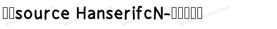 字体source HanserifcN字体转换